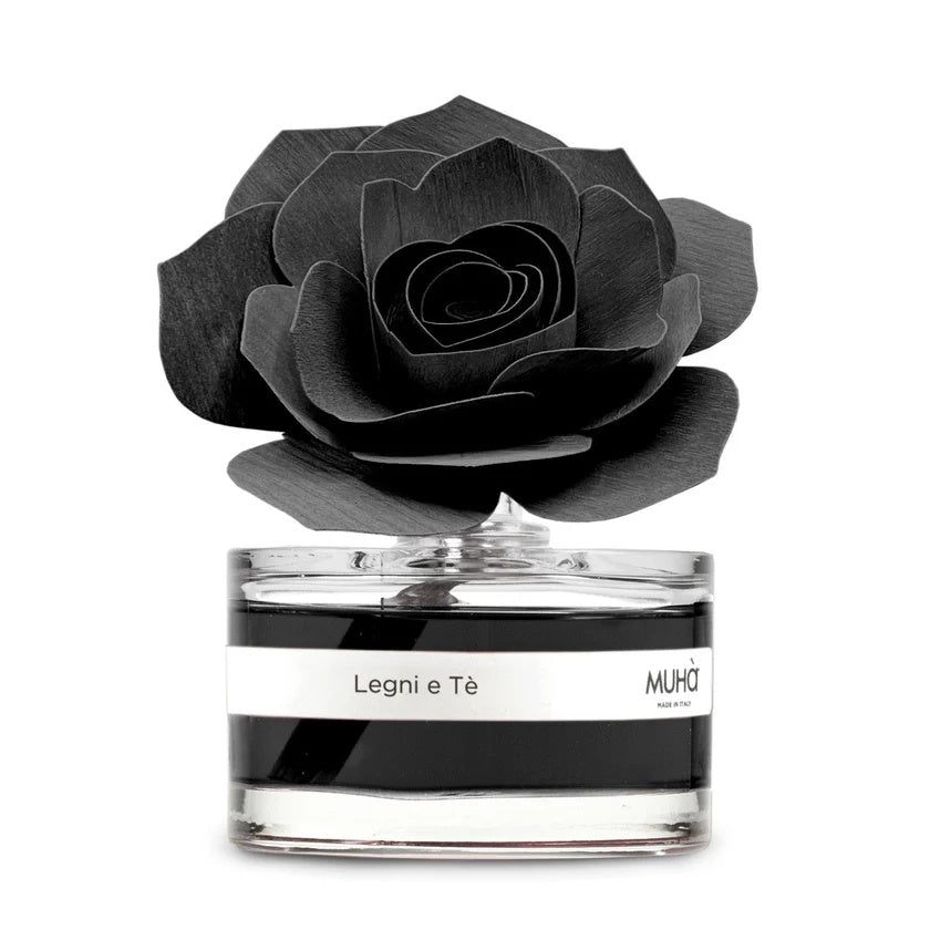 Muhà Difusor Perfumador Rosa Negra Bomboniera Maderas y Té 50ml