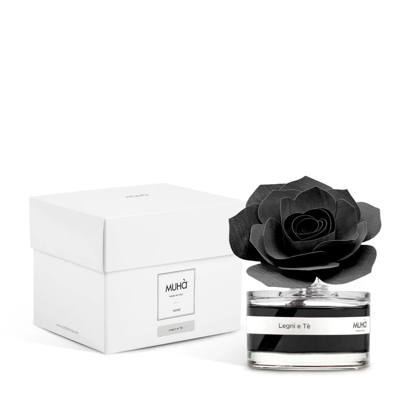 Muhà Difusor Perfumador Rosa Negra Bomboniera Maderas y Té 50ml