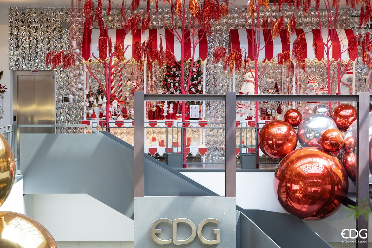 EDG Enzo De Gasperi Espejo Decoro Palla D 180 Cm Rojo