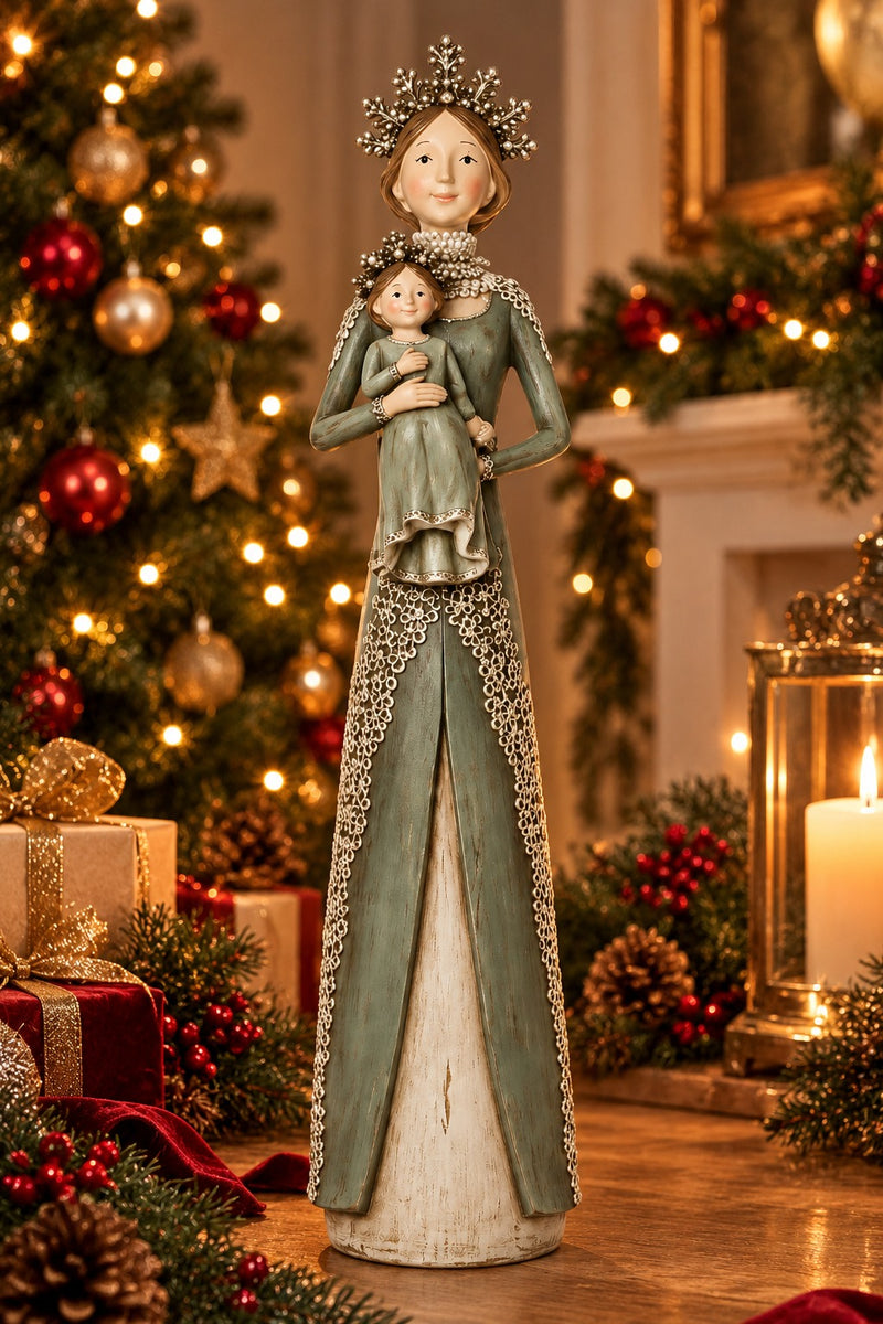ARPIMEX Virgen María Navidad con Niño Resina 45 Cm