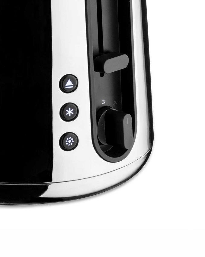 Tostador Alessi Toru Negro en Acero Inoxidable y Resina Termoplástica