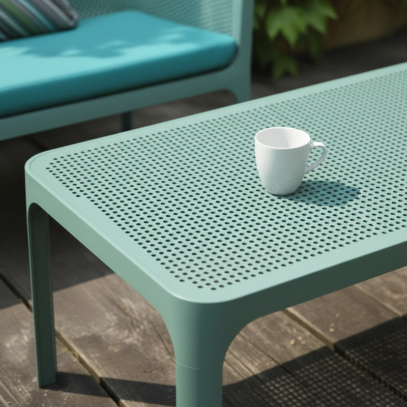 Net Table Salice - Dettaglio Piano Piatto Rettangolare