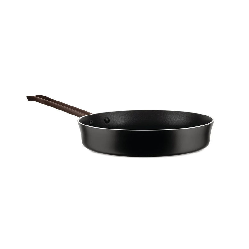 Sartén Alessi Edo 24 cm con Mango Largo – Sartén de Acero Diseño Elegante