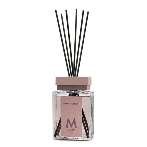 Muhà Luxe Perfume Difusor de Ambiente con Varillas Ámbar Antiguo 500 Ml