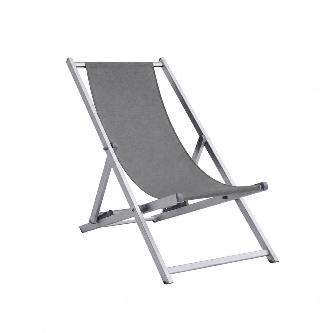 Moia Greenwood Tumbona de Playa Aluminio Textileno Gris Ajustable