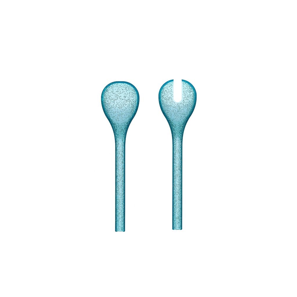Zani Serafino Juego de Ensalada Salad Server Me Synth Metacrilato Turquesa