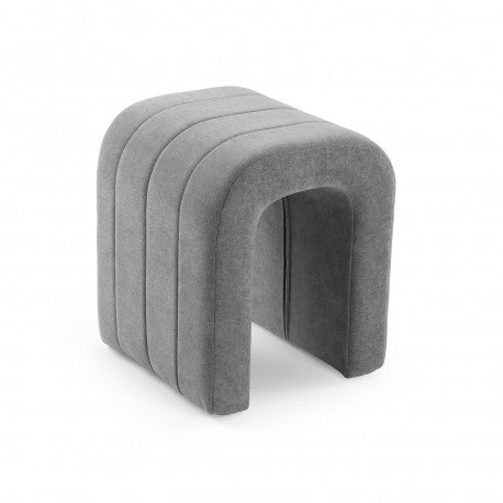 Versa Taburete Acolchado Gris Claro