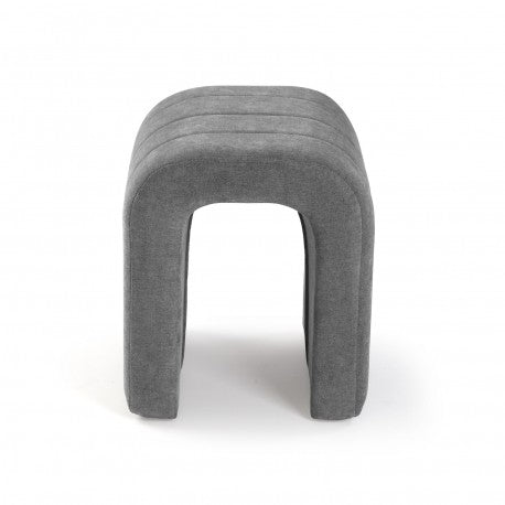 Versa Taburete Acolchado Gris Claro