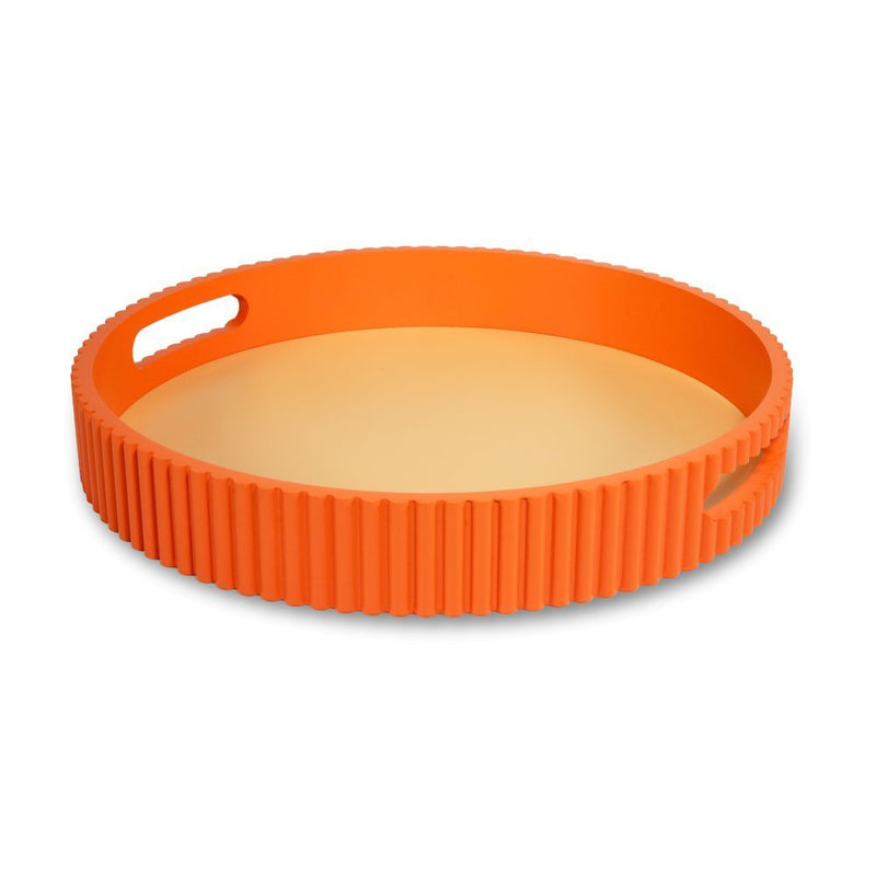 WD LifeStyle Vassoio Arancione in MDF D 30 Cm – Vassoio Decorativo per Casa e Tavola