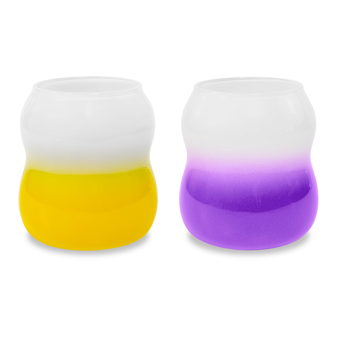 WD LifeStyle Set Bicchieri Acqua 450 ml Giallo e Viola