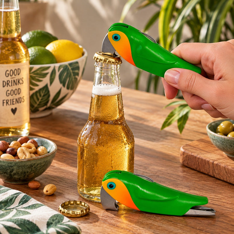 Abrelatas WD LifeStyle decoración loro verde