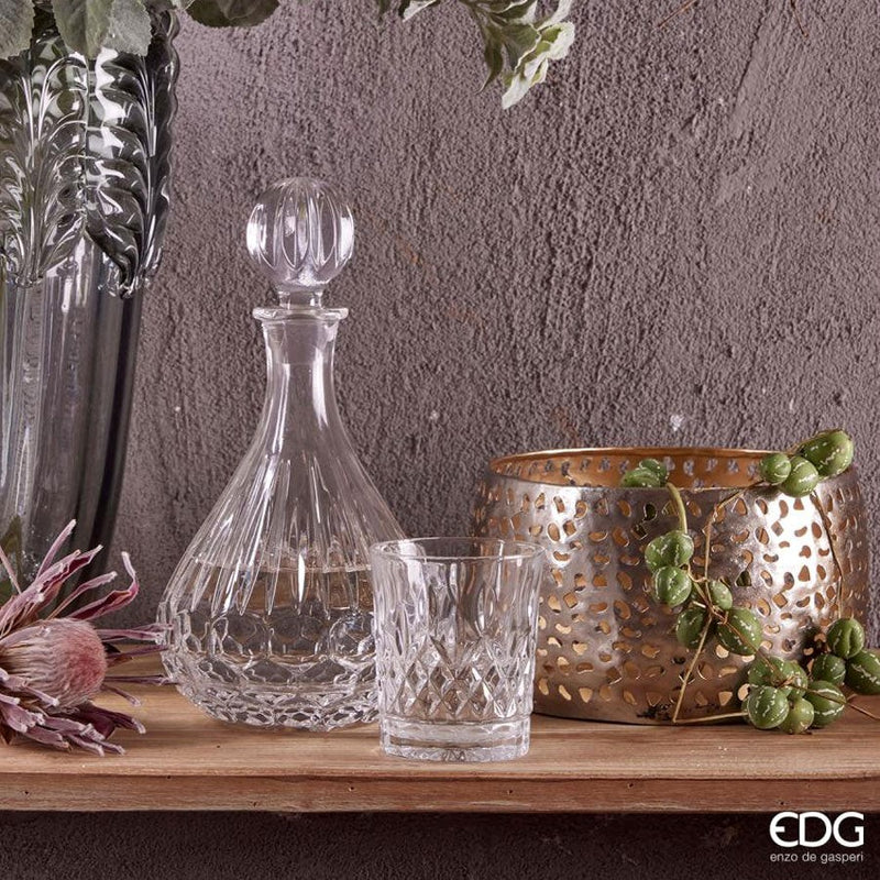 EDG Enzo De Gasperi Vaso Rombi H 10 Cm D 8 Cm 6 Pz