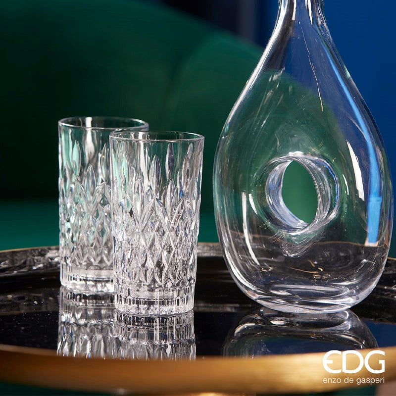 EDG Enzo De Gasperi Vasos Rombos H 14 Cm D 8 Cm 6PZ