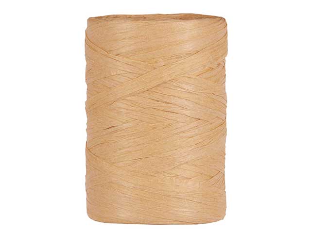 Piovaccari Paper Raphia Natural 5-8 mm x 100 m – Rafia de Papel Natural para Decoraciones, Lazos, Embalajes de Regalo y Bricolaje
