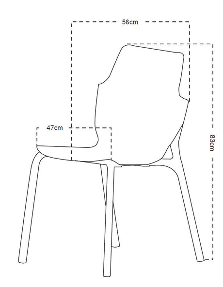 Dimo Silla Shila en Polipropileno Gris
