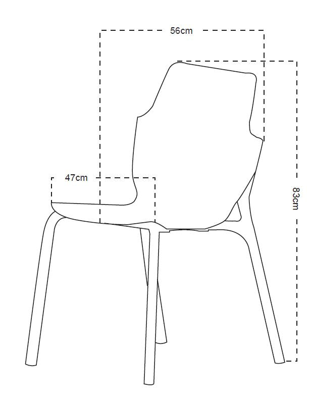 Dimo Versa Silla Shila en PP Gris Tórtola 56x47x83cm