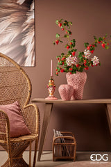 EDG Enzo De Gasperi Vaso Chakra Fragola H 37 Cm D 25 Cm Pale Pink
