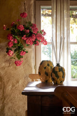 EDG Enzo De Gasperi Jarrón Limones con Hojas A 19 Cm D 14 Cm Amarillo Verde