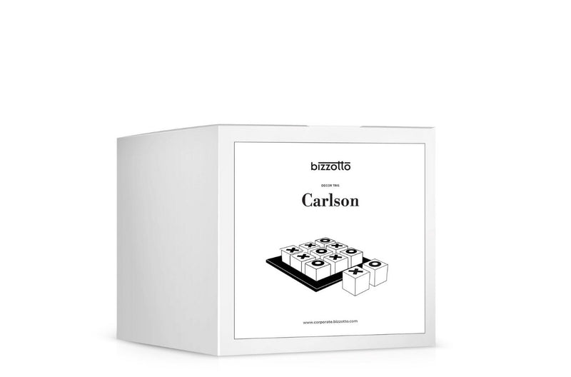 Bizzotto Decoración Navideña Tris Carlson Transparente y Negro 23x23 cm – Adorno Decorativo para la Casa e Idea de Regalo Navideño