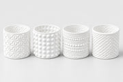 ARPIMEX Frascos de Vidrio Portavelas D 7 Cm H 6,8 Cm Blanco Mix 4 Uds