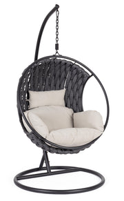 Bizzotto Poltrona Sospesa Galapagos Max 130 Kg Nero