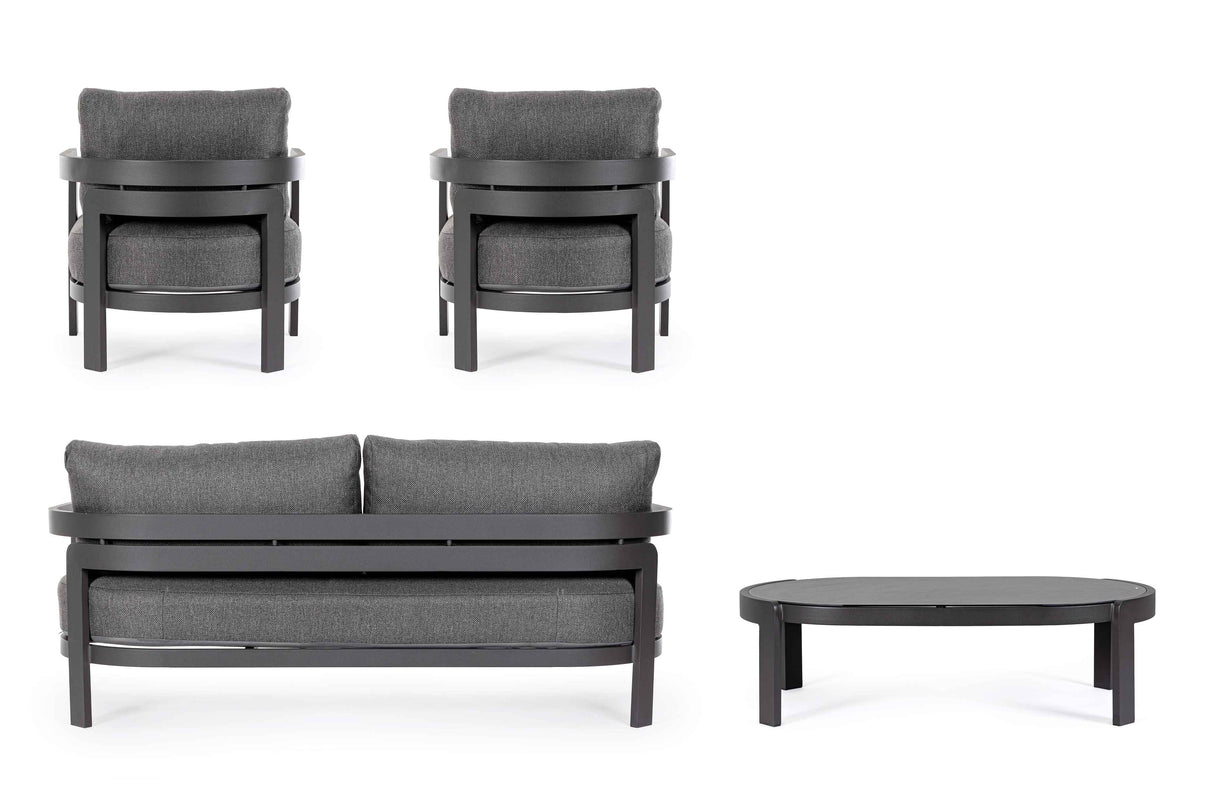 Bizzotto Set 4 Salotto Presley Antracite
