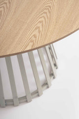 Bizzotto Tavolo Cillian Rotondo D 120 Cm Warm Grey Natural