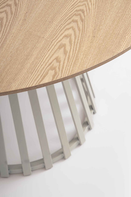 Bizzotto Tavolo Cillian Rotondo D 120 Cm Warm Grey Natural