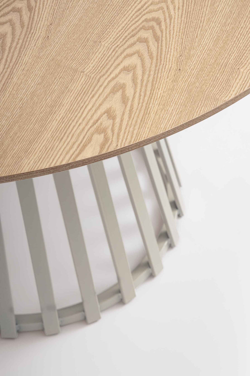 Bizzotto Tavolo Cillian Rotondo D 120 Cm Warm Grey Natural
