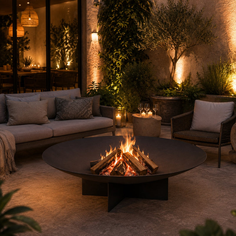 Bizzotto Braciere Nebraska Tondo Nero D100x27H per Outdoor