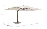 bizzotto bizzotto ombrellone braccio dallas 3 x 4 mt naturale beige ean 8051836095724