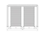 bizzotto bizzotto pergola ocean 36 x 6 mt natural antracite ean 8051836480056
