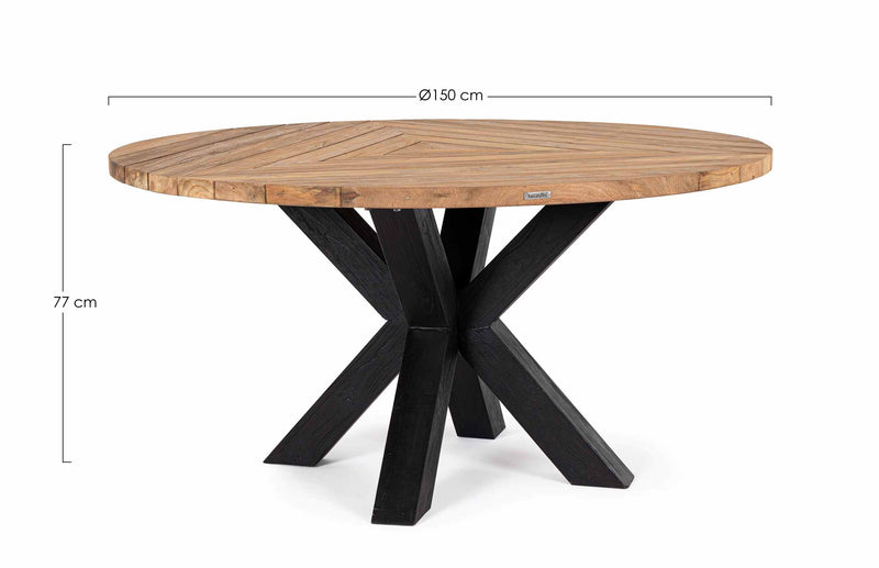 bizzotto bizzotto tavolo roderick d 150 cm h 77 cm teak antracite ean 8051836670327