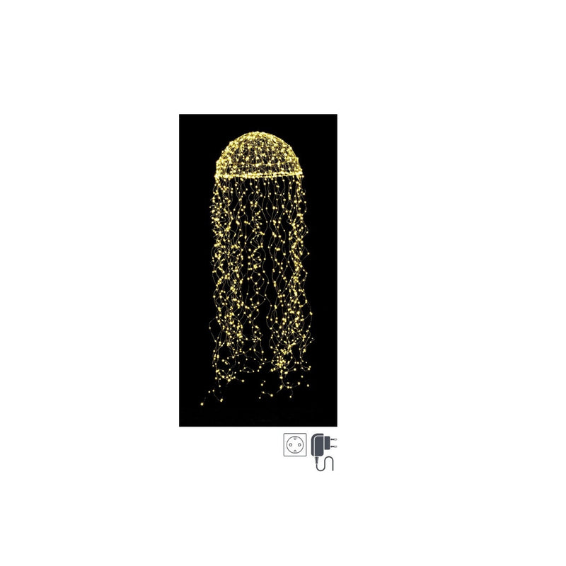 Bizzotto Lámpara de Araña Plata 1280 MicroLED Luz Cálida IP20 – Decoración Navideña Luminosa