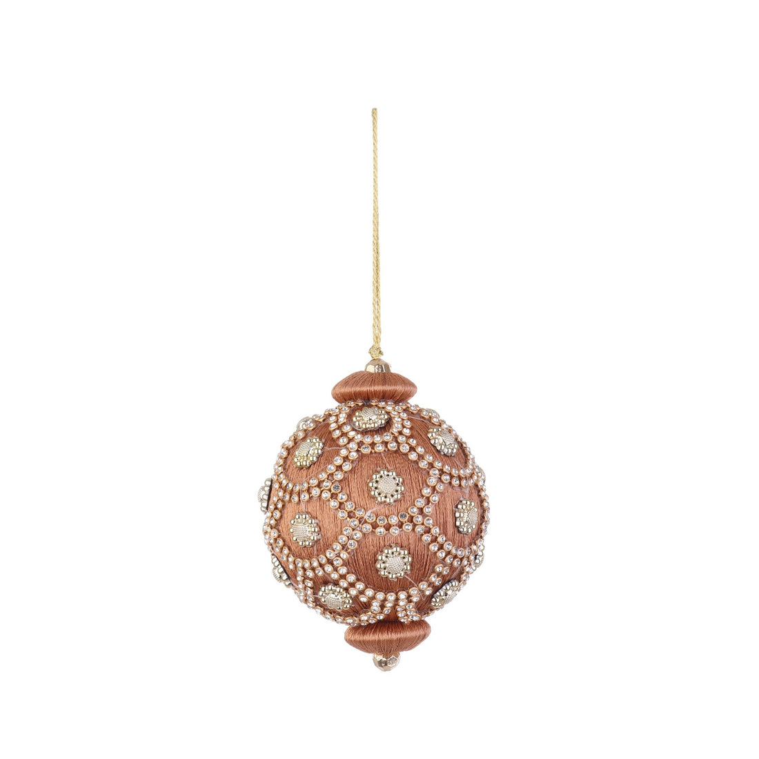 Bizzotto Pallina di Natale Sfera Crystal Tortora D 8 cm – Decorazione per Albero
