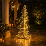 Bizzotto Pino Natalizio Hoover Oro con 720 Micro LED Classic H 120 cm Decorazione Luminosa