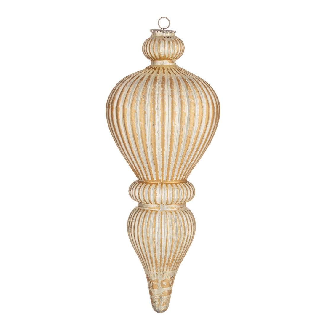 Bizzotto Pendaglio Emilian Goccia Oro in Vetro H51 cm – Decorazione Natalizia