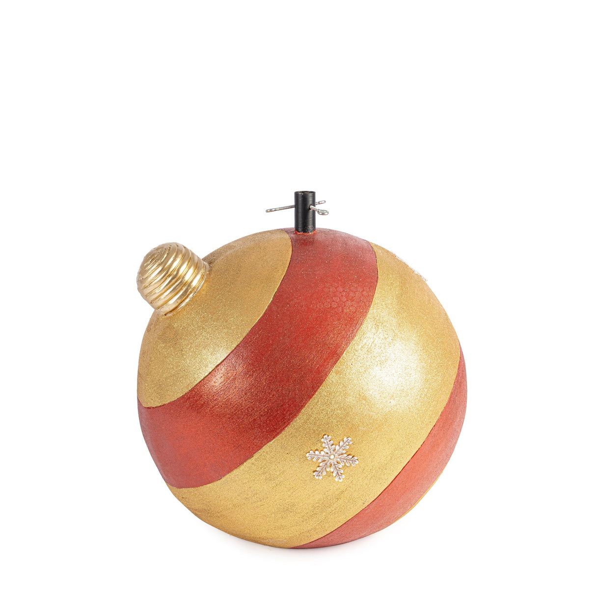 Bizzotto Base per Albero di Natale Flounce Rosso e Oro H 61 cm Copribase Natalizio Decorativo