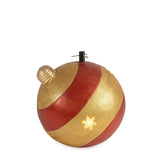 Bizzotto Base per Albero di Natale Flounce Rosso e Oro H 61 cm Copribase Natalizio Decorativo