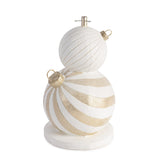 Bizzotto Base per Albero di Natale Garnish Bianco e Oro H 84 cm Copribase Natalizio Decorativo