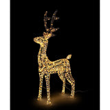 Bizzotto Renna Natalizia Ellary Oro con 600 Micro LED Classic 50x19x80 cm Decorazione Luminosa