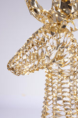 Bizzotto Renna Natalizia Ellary Oro con 1800 Micro LED Classic 90x27x180 cm Decorazione Luminosa