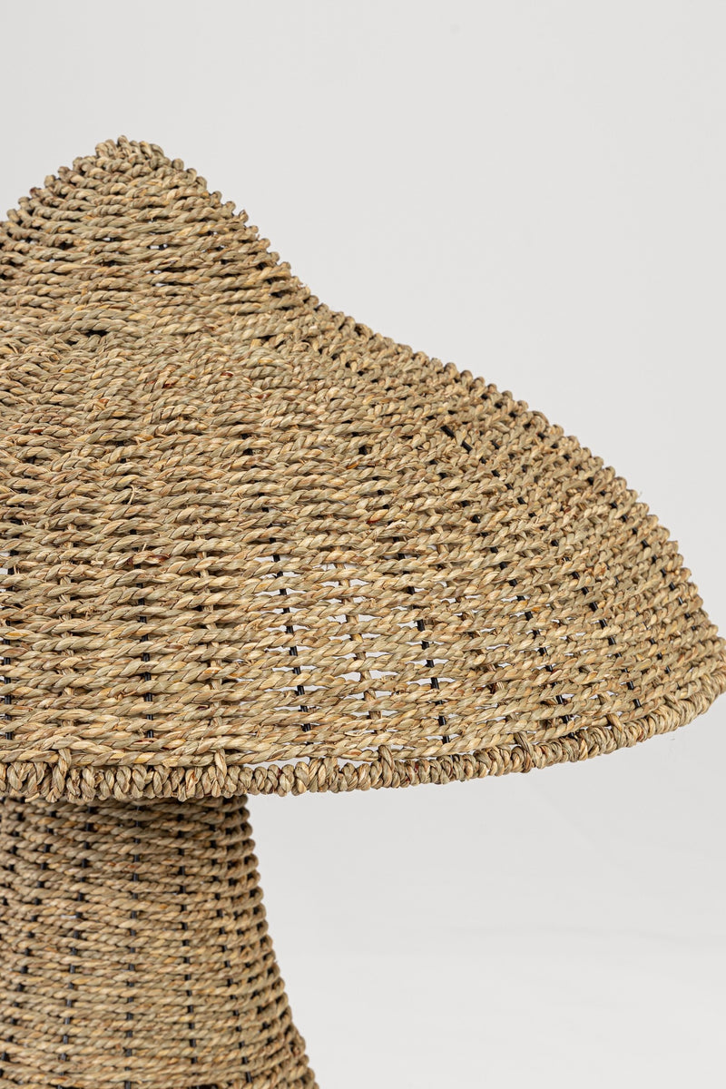 Bizzotto Fungo Natalizio Everen Stand en Seagrass Ø73xH90 cm – Decoración Navideña en Fibra Vegetal para el Hogar