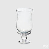 EDG Enzo De Gasperi Portavelas Redonda con Esfera H 6 Cm D 9 Cm Natural Transparente Vela e Tallo