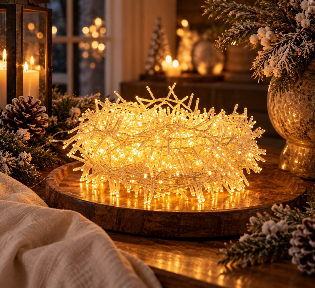 Ad Trend Cadena Luminosa 1500 MiniLED Hilo Blanco de Exterior con Temporizador y Controlador – Luces de Navidad