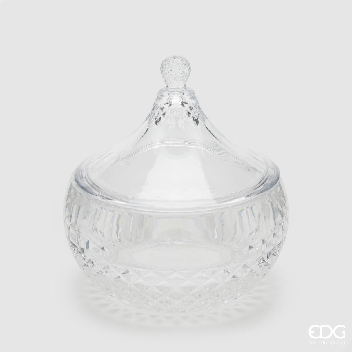 EDG Enzo De Gasperi Recipiente Copa Abombada H18 D14 Natural Transparente