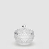 EDG Enzo De Gasperi Contenedor Redondo Rombos H9 D9 Natural Transparente