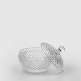 EDG Enzo De Gasperi Contenedor Redondo Rombos H11 D12 Naturaleza Transparente