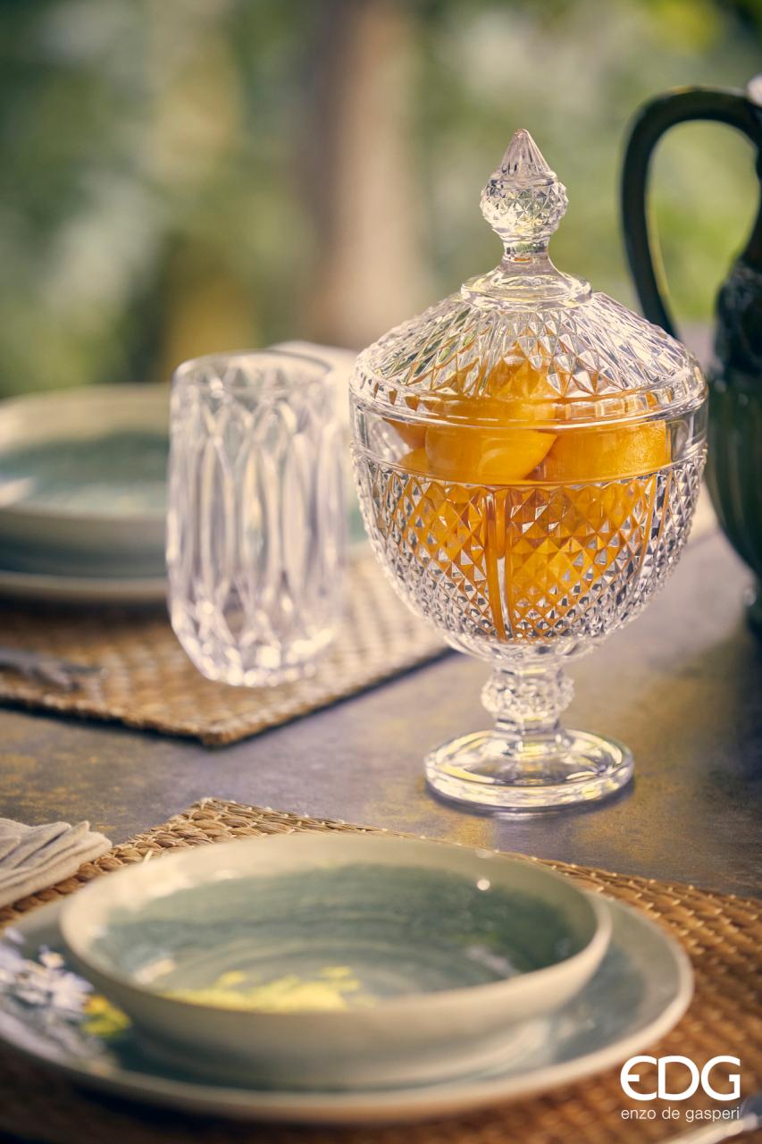 EDG Enzo De Gasperi Recipiente Copa H29 D15 Natural Transparente