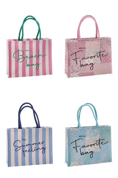regalo italiano regalo italiano borsa in cotone stampato ass 41 x 13 cm h 32 cm multicolor 1 pz ean 8057586098343